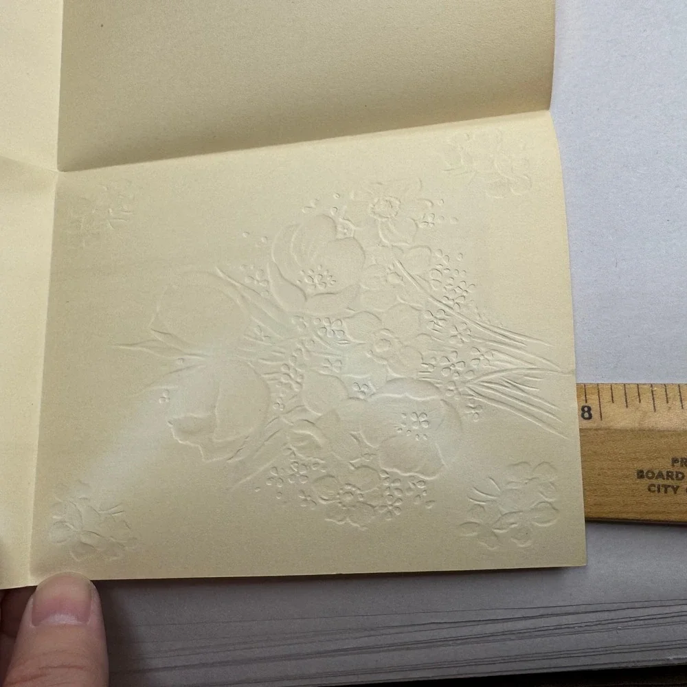 Vintage Get Well Card To Cheer You Floral Tulips Daffodils Embossed Ribbon